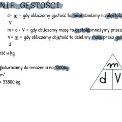 Obliczanie gęstości: wzory i przykłady. Gęstość (d) to masa (m) podzielona przez objętość (V).