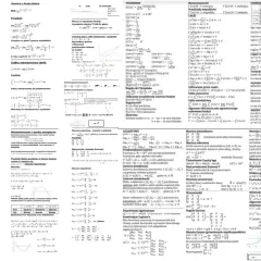 Zbiór wzorów na calki, pochodne, logarytmy i inne zagadnienia matematyczne.