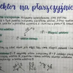 Wektor to uporządkowana para punktów, mająca kierunek, zwrot i długość. Na rysunku widać przykłady wektorów i ich sum.