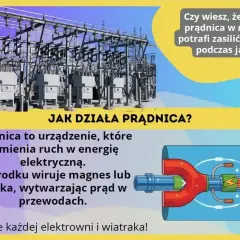 Prądnica zamienia ruch w energię elektryczną, pokonując opór. W środku wiruje magnes lub cewka, tworząc prąd. To serce elektrowni i wiatraków.