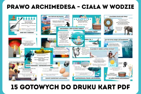 Prawo Archimedesa wyjaśnia, dlaczego statki i balony unoszą się, a łodzie podwodne zanurzają. To siła wyporu!