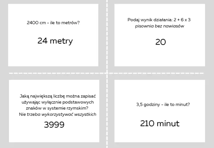 Zadania z matematyki dla klasy 6: przeliczanie jednostek, działania i system rzymski. Liczby na co dzień.