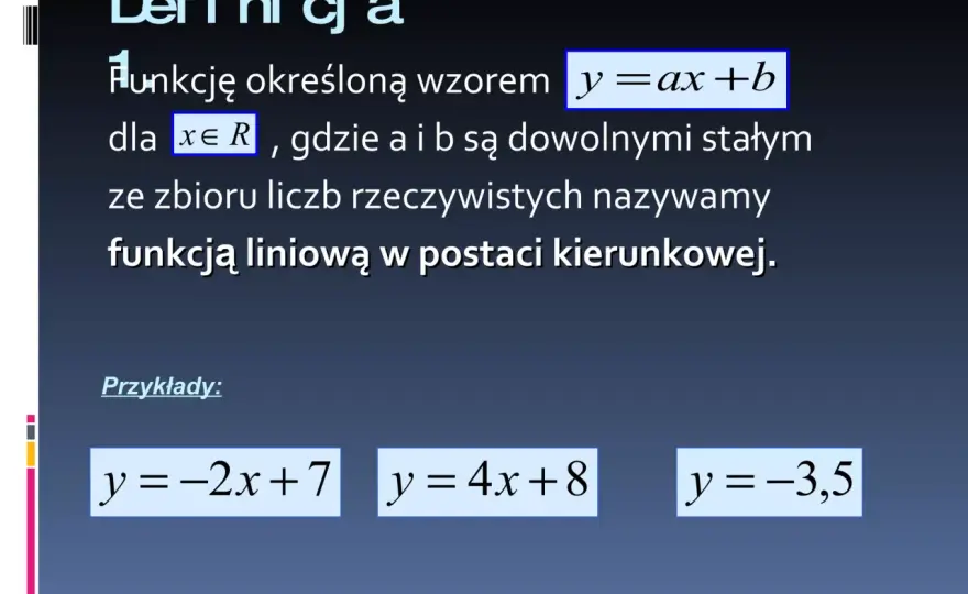 Funkcja liniowa - Wzory, a i b, miejsce zerowe. Zrozum i licz!