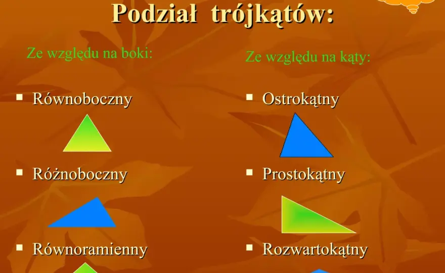 Rodzaje trójkątów - Boki i kąty. Jak je rozpoznać bez pomyłek?