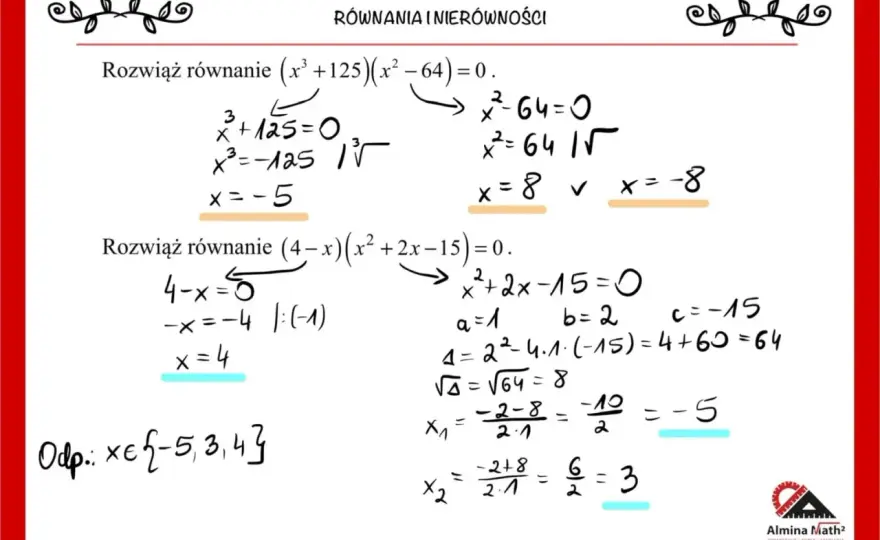 Równania wielomianowe - Rozwiąż bezbłędnie!