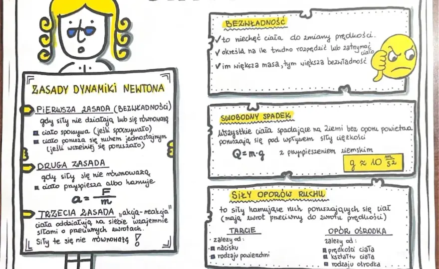 Dynamika - Klasa 7 - Opanuj siłę i zasady Newtona!