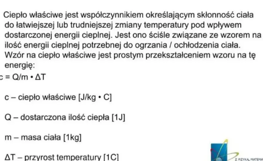 Ciepło właściwe wody - Wzór, obliczenia i znaczenie 4180 J/(kg·K)