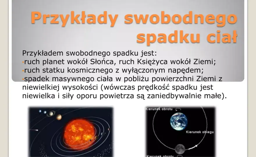 Spadek swobodny - wzory, opór powietrza i jak liczyć zadania