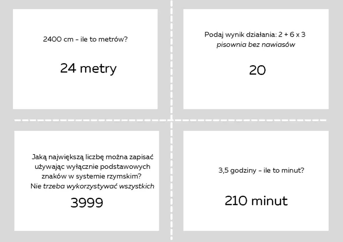 Zadania z matematyki dla klasy 6: przeliczanie jednostek, działania i system rzymski. Liczby na co dzień.