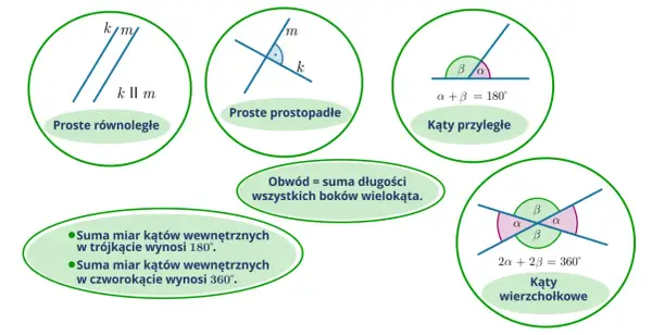 Kąty wierzchołkowe są parami równych kątów powstających przy przecięciu dwóch prostych.